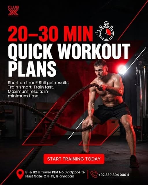 20–30 minute quick workout plans