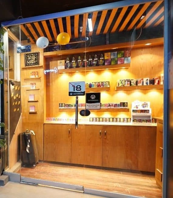The shop counter inside Club X